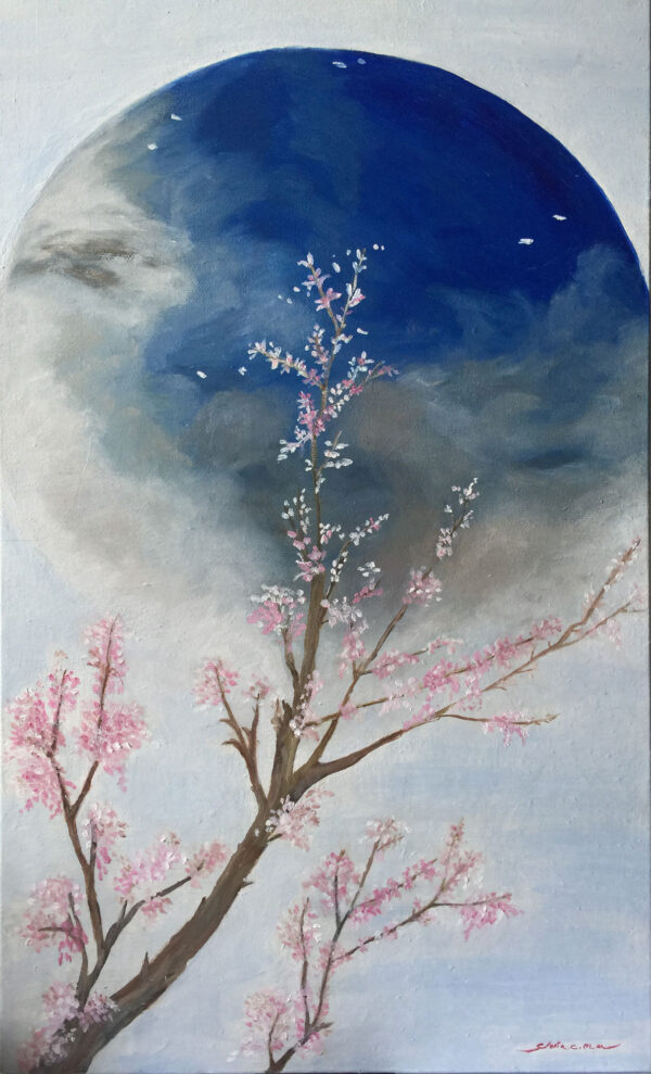 Sakura amb lluna plena